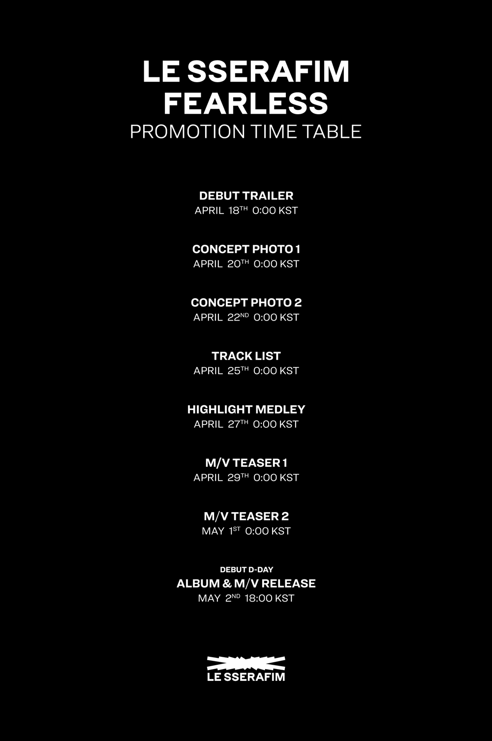  르세라핌  프로모션 일정