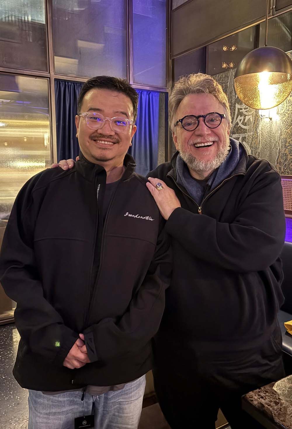 토론토에서 만난 연상호 -  예르모 델 토로 감독 (연상호 감독 페이스북)