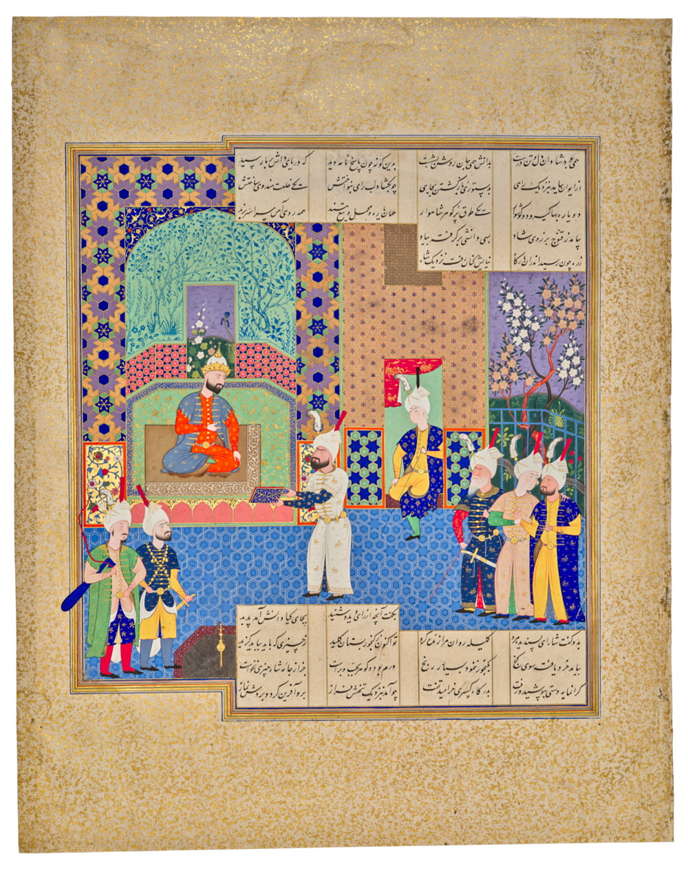 『샤나메(왕들의 책)』 필사본 삽화, 사파비 제국  1525~1540년경, 이란 타브리즈, 도하 이슬람예술박물관